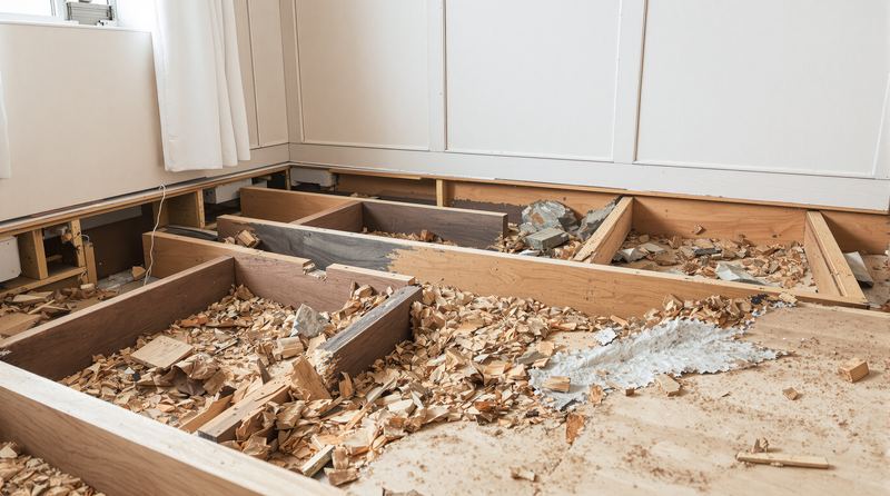 Squeaky floor repair